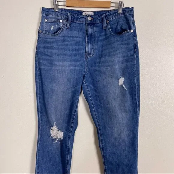 Madewell The High Rise Distressed Slim Boy Jeans - Picture 3 of 10